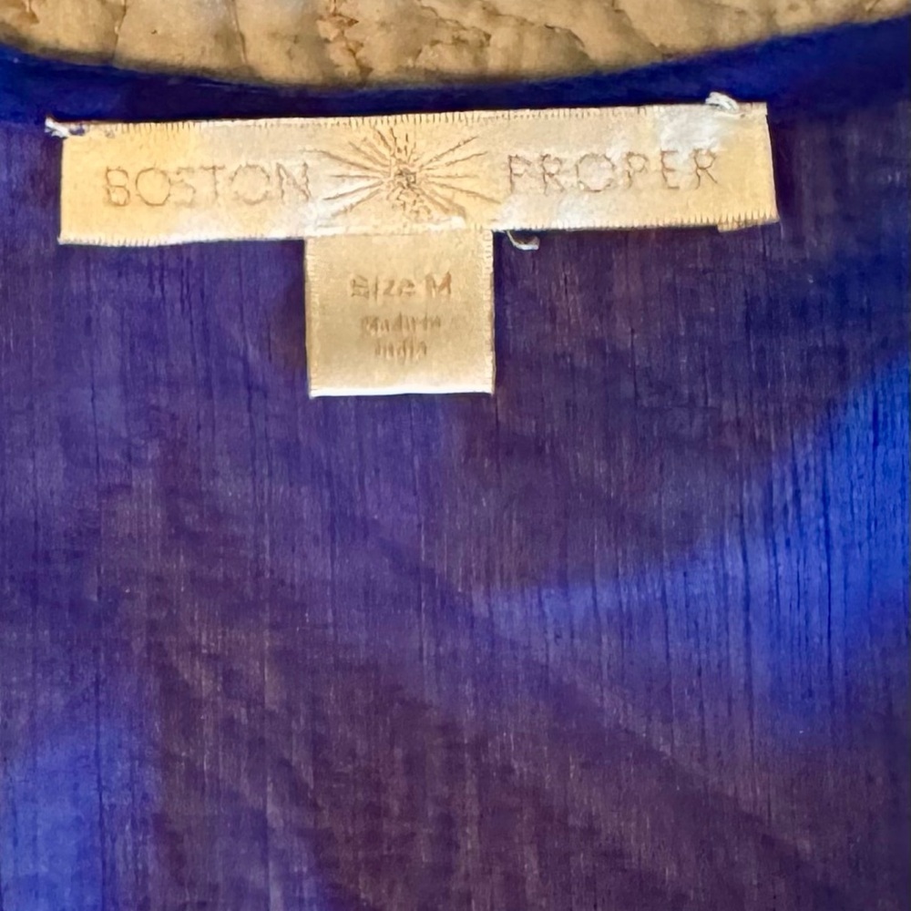 Boston Proper Blue Embellished Long Sleeve Tunic - Picture 8 of 10